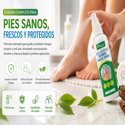 Spray Antihongos para Pies con Sensación de Frescura y Comodidad