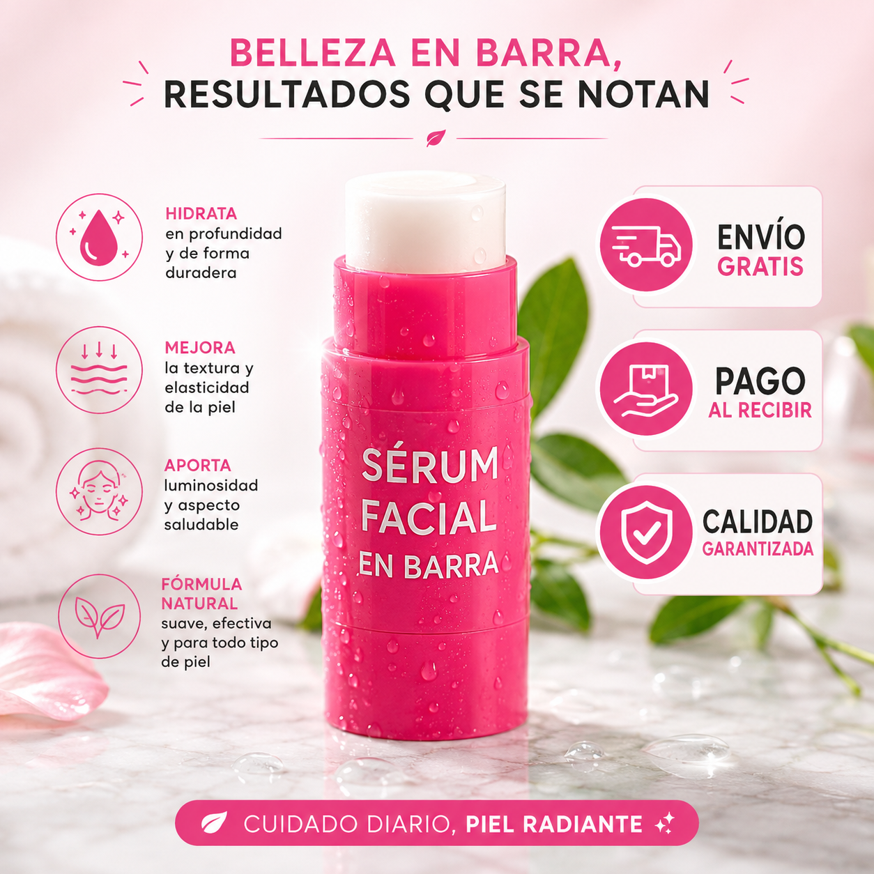 ✨ Tu piel merece volver a sentirse suave, hidratada y radiante/Sérum Facial En Barra