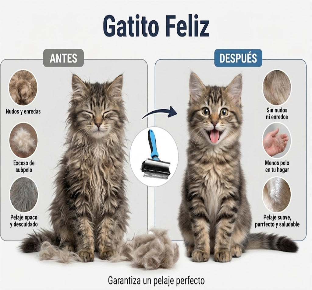 SoftPet™ Cepillo Corta Nudos Profesional para Perros y Gatos 🐾