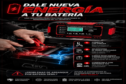 AutoCharge Smart™ CARGADOR REPARADOR DE BATERIAS PARA AUTO