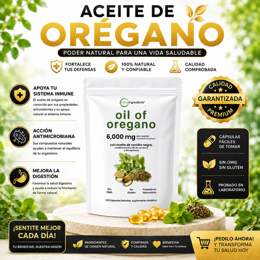 Apoya tu digestión y recupera esa sensación de ligereza con Aceite de Orégano + Aceite de Semilla Negra.